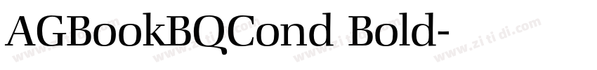 AGBookBQCond Bold字体转换